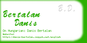 bertalan danis business card